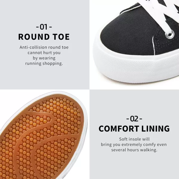 FRACORA Womens High Top Platform Sneakers White Platform Shoes Fashion Canvas Shoe for Women