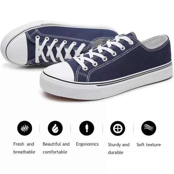 FRACORA Womens White Canvas Sneakers Low Top Canvas Shoes for Men Fashion Unisex Sneakers