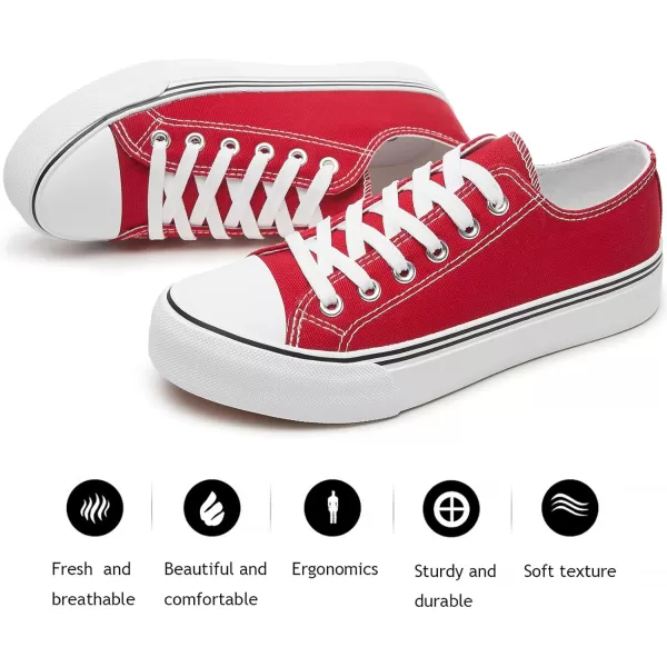 FRACORA Womens White Canvas Sneakers Low Top Canvas Shoes for Men Fashion Unisex Sneakers