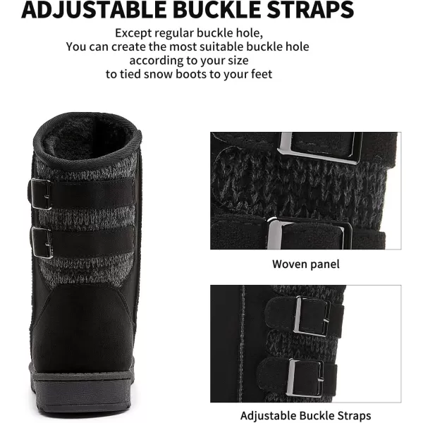 FRACORA Womens Winter Snow Boots Fur Lined Boots Winter Warm Mid Calf Boots for Women