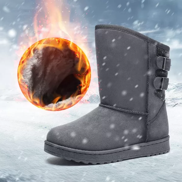 FRACORA Womens Winter Snow Boots Fur Lined Boots Winter Warm Mid Calf Boots for Women