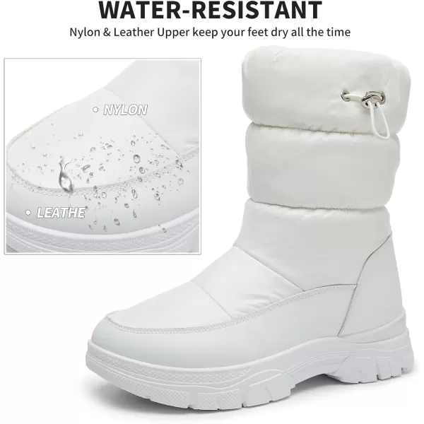 FRACORA Womens Winter Snow Boots Fur Lined Mid Calf Boots Warm Slip On Boots for Women