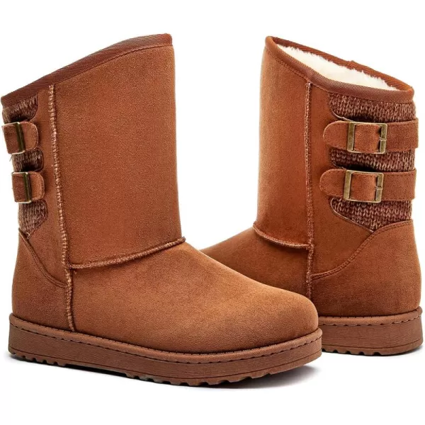 FRACORA Womens Winter Snow Boots Fur Lined Boots Winter Warm Mid Calf Boots for Women