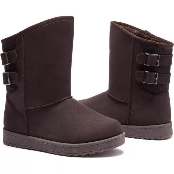 FRACORA Womens Winter Snow Boots Fur Lined Boots Winter Warm Mid Calf Boots for Women