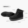 imageFRACORA Womens Ankle Boots Lace up Black Combat Boots Side Zipper Boots Antislip Winter Snow BootsAnkle BlackUS8