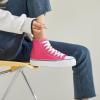 imageFRACORA Womens High Top Canvas Shoes White Black Platform Sneakers Lace Up Shoes for WomenHot Pink
