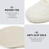 imageFRACORA Womens White Tennis Shoes Low Top PU Leather Sneakers Lace Up Walking ShoeOffwhite