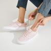 imageFRACORA Womens White Tennis Shoes Low Top PU Leather Sneakers Lace Up Walking ShoePink