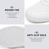 imageFRACORA Womens White Tennis Shoes Low Top PU Leather Sneakers Lace Up Walking ShoeWhite
