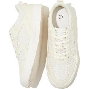 imageFRACORA Womens White Tennis Shoes Low Top PU Leather Sneakers Lace Up Walking ShoeOffwhite