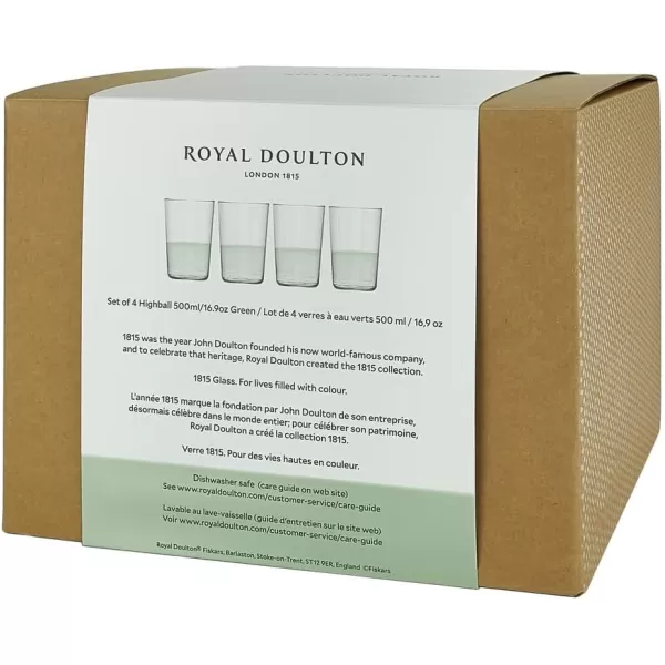 Royal Doulton 1815 Highball Glasses, Set of 4, 18.6 oz