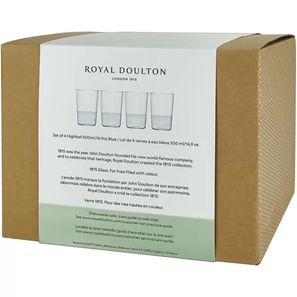 Royal Doulton 1815 Highball Glasses, Set of 4, 18.6 oz