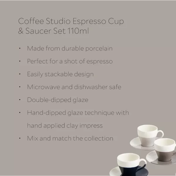 Royal Doulton Coffee Studio Cappuccino Cup &amp; Saucer Set, 1 Count , Gray