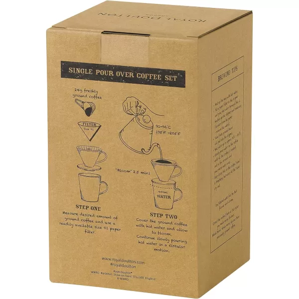 Royal Doulton Coffee Studio Single Pour Over Set, 19 oz, Grey