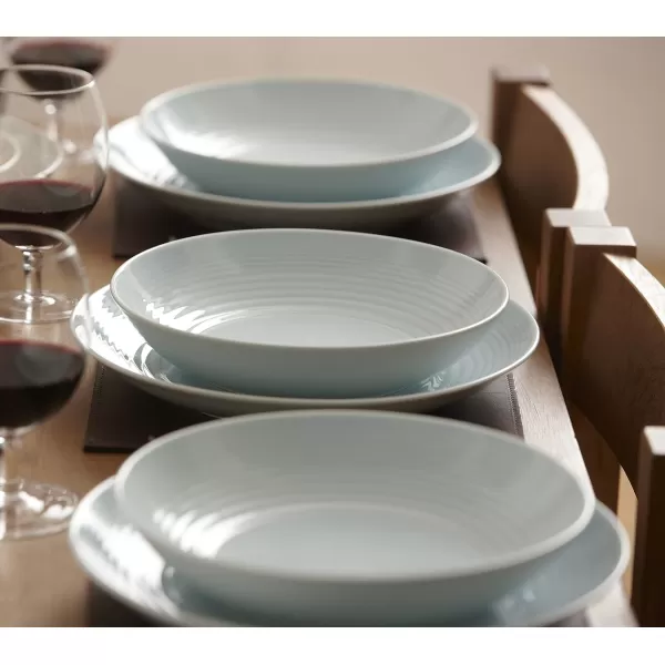 Royal Doulton Exclusively for Gordon Ramsay Maze Blue Dinner Plate, 11", White