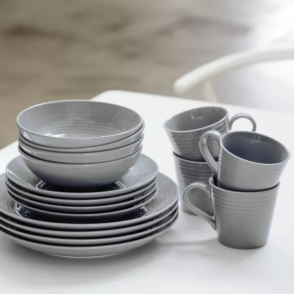 Royal Doulton Exclusively for Gordon Ramsay Maze Dark Grey 16-Piece Dinnerware Set
