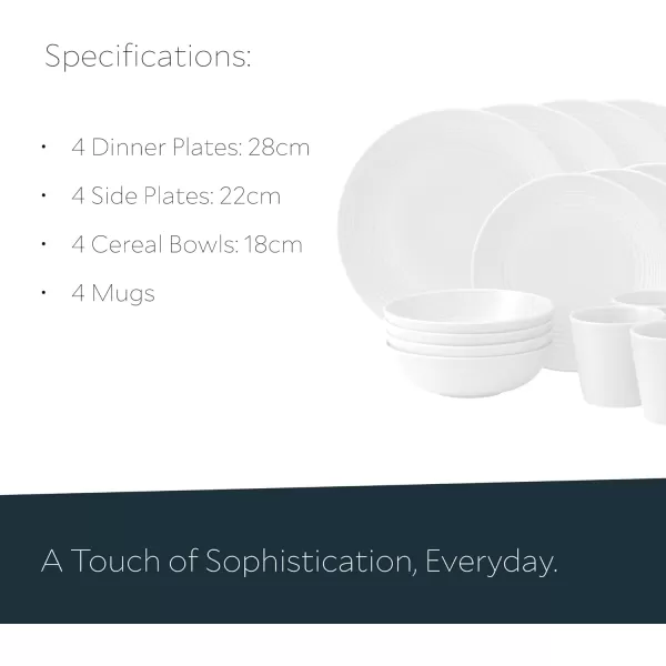 Royal Doulton Exclusively for Gordon Ramsay Maze Dark Grey 16-Piece Dinnerware Set