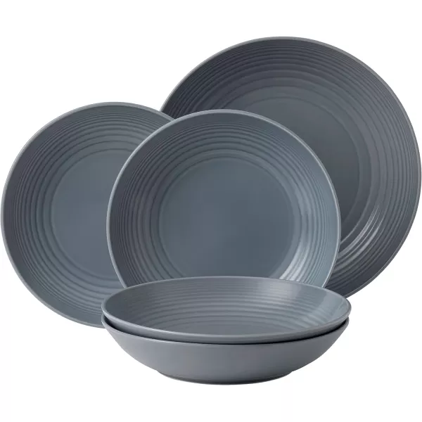 Royal Doulton Exclusively for Gordon Ramsay Maze Dark Grey Open Vegetable Bowl/Pasta Bowl