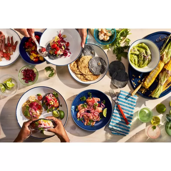 Royal Doulton Exclusively for Gordon Ramsay Maze Denim Line 16-Piece Dinnerware Set White