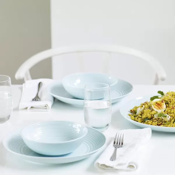 Royal Doulton Exclusively for Gordon Ramsay Maze Light Grey Dinnerware Set, Light Grey, 12-Piece