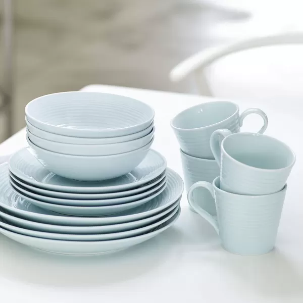 Royal Doulton Exclusively for Gordon Ramsay Maze Light Grey Dinnerware Set, Light Grey, 12-Piece