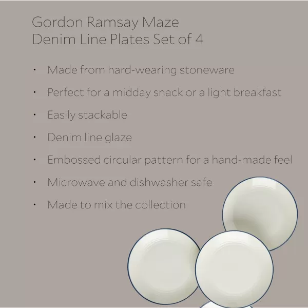 Royal Doulton Gordon Ramsay Maze Mug 13.5floz Denim Line, Set of 4