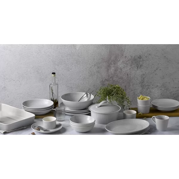 Royal Doulton Maze Oval Platter 32cm Light Grey
