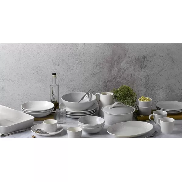 Royal Doulton Maze Oval Platter 32cm Light Grey