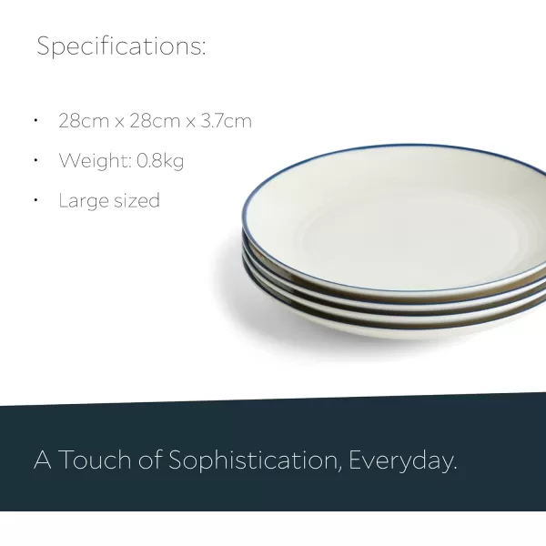 Royal Doulton exclusively for Gordon Ramsay Maze Denim Line Dinner Plates Set of 4