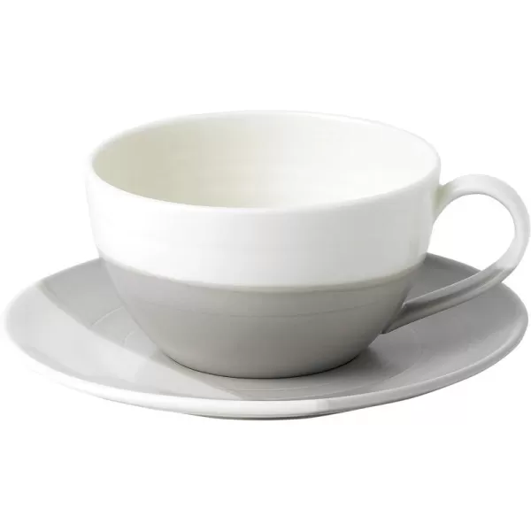 Royal Doulton Coffee Studio Cappuccino Cup &amp; Saucer Set, 1 Count , Gray
