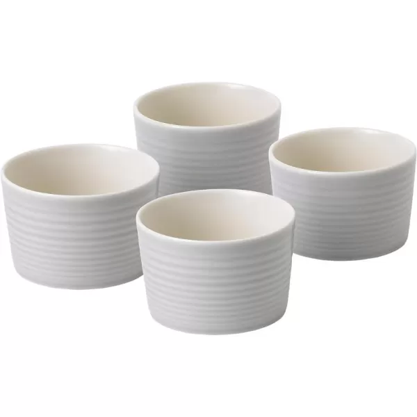 Royal Doulton Gordon Ramsay Maze Ramekin Set of 4 Light Grey, Porcelain, 10cm