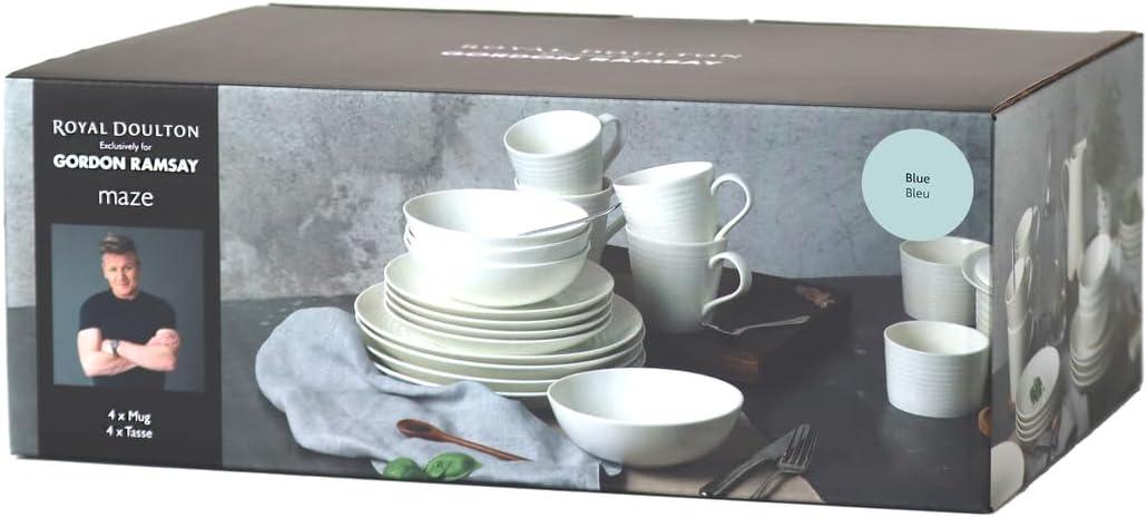 imageRoyal Doulton Exclusively for Gordon Ramsay Maze Blue Mug Set of 4 135 oz