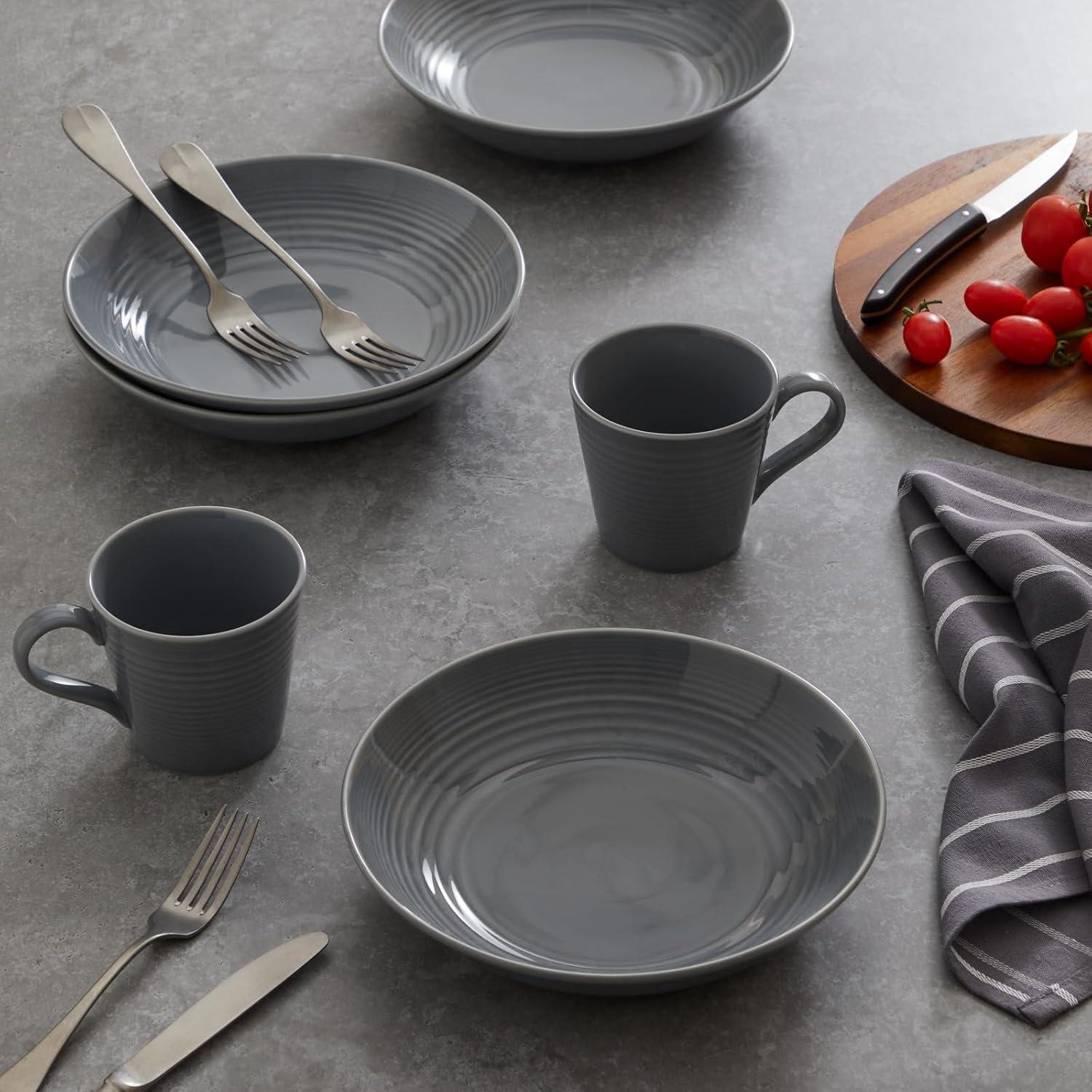 imageRoyal Doulton Exclusively for Gordon Ramsay Maze Dark Grey Pasta Bowl Set of 4 95quot