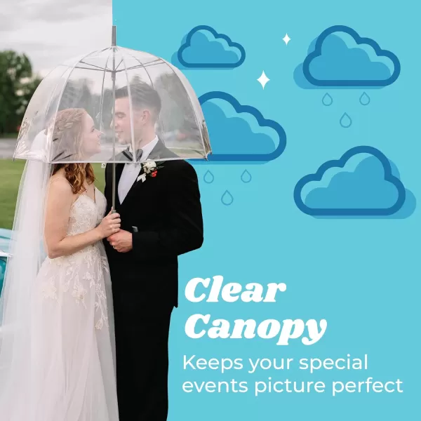 Totes Adults and Kids Clear Bubble Umbrella with Dome Canopy, Lightweight Design, Wind and Rain Protection Umbrella