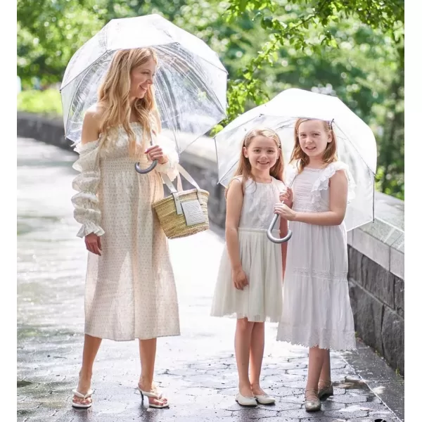 Totes Adults and Kids Clear Bubble Umbrella with Dome Canopy, Lightweight Design, Wind and Rain Protection Umbrella
