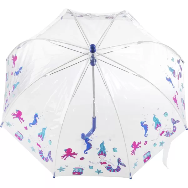 Totes Adults and Kids Clear Bubble Umbrella with Dome Canopy, Lightweight Design, Wind and Rain Protection Umbrella