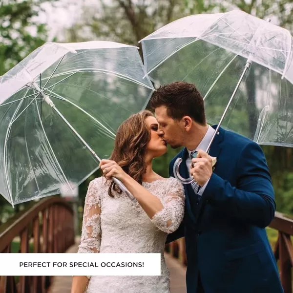 Totes Adults and Kids Clear Bubble Umbrella with Dome Canopy, Lightweight Design, Wind and Rain Protection Umbrella