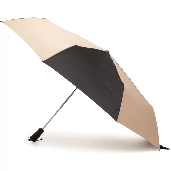 Totes Blue Line Golf Size Auto Open/Close Umbrella, Water Repellent Canopy, Black