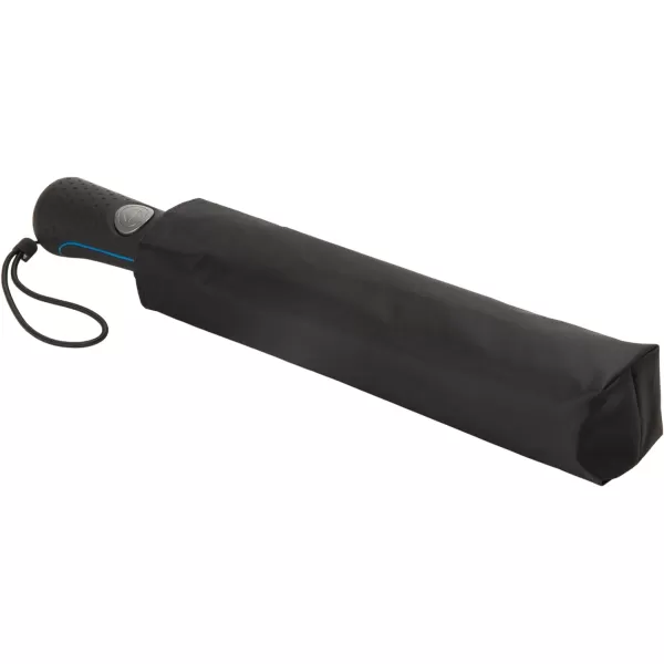 Totes Blue Line Golf Size Auto Open/Close Umbrella, Water Repellent Canopy, Black