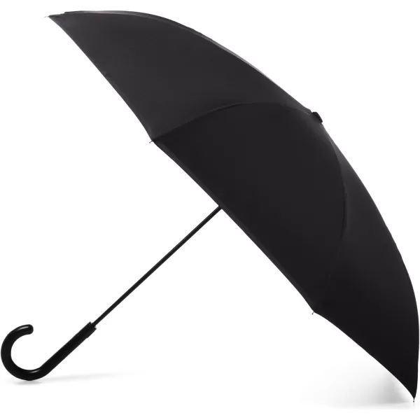Totes InBrella - Reverse Close Umbrella with Invisible Water Repellent Coating - Auto Close, Inverted, Dripless, and Stormproof for Rainy Weather