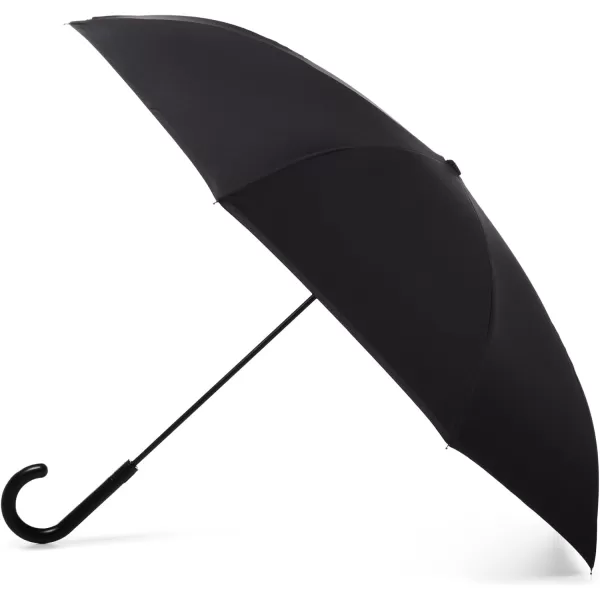 Totes InBrella - Reverse Close Umbrella with Invisible Water Repellent Coating - Auto Close, Inverted, Dripless, and Stormproof for Rainy Weather