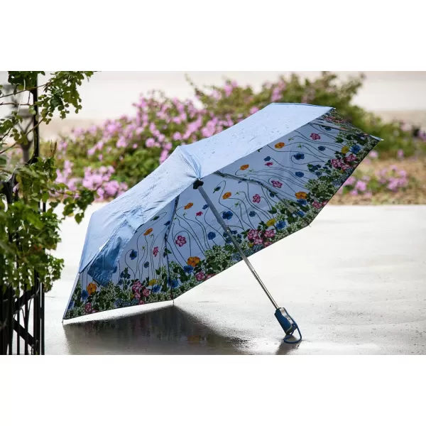 Totes Reverse Close Folding Inbrella with Auto Open Close and Compact, Windproof Design