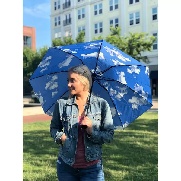 Totes Reverse Close Folding Inbrella with Auto Open Close and Compact, Windproof Design
