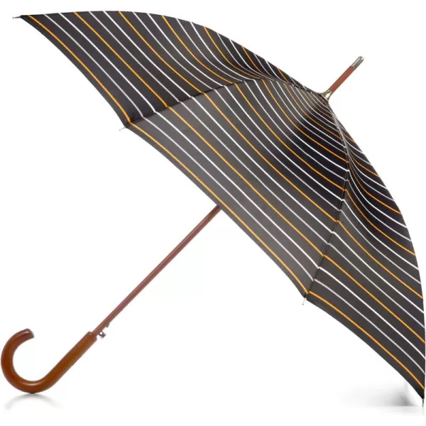 Totes Eco Auto Open Umbrella Classic Wooden J Stick Handle with Easy Grip - Windproof, Rainproof and Durable Canopy Design – Versatile Travel, Perfect for Rainy Days