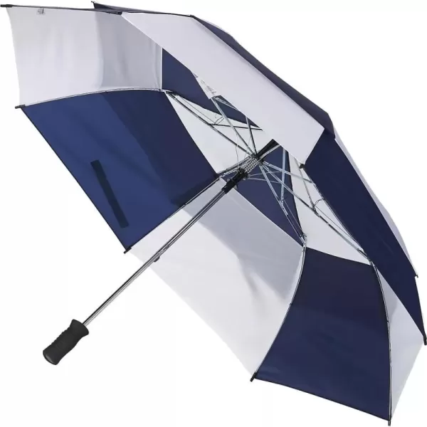 totes Automatic Open Extra Large Vented Canopy Golf Stick Umbrella, Black