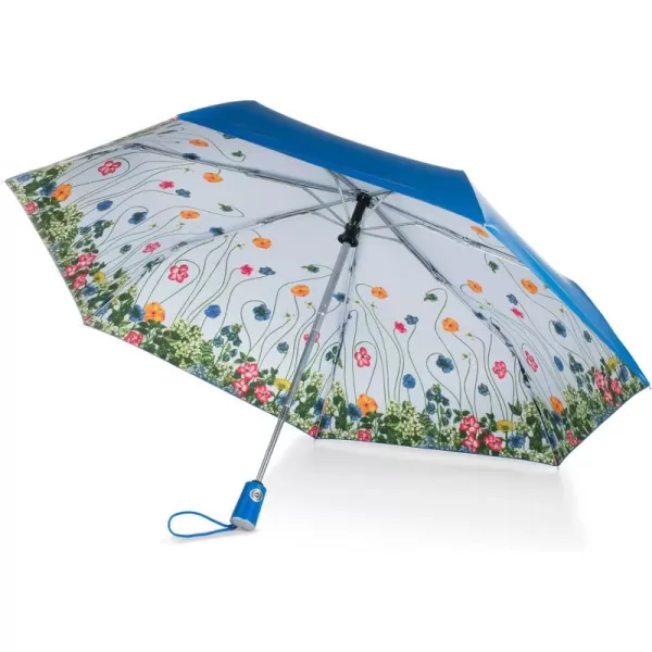 totes Canopy Print Auto Open Close Umbrella, Raindrops
