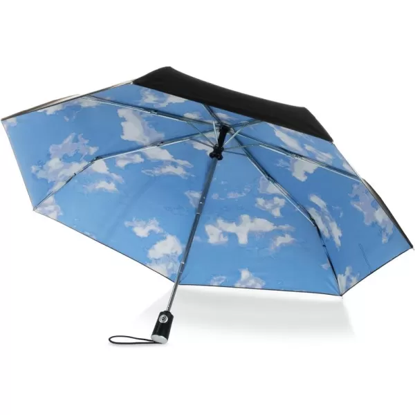 totes Canopy Print Auto Open Close Umbrella, Raindrops