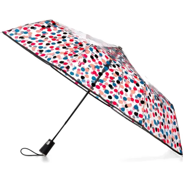 totes Clear Canopy Automatic Open Foldable Umbrella