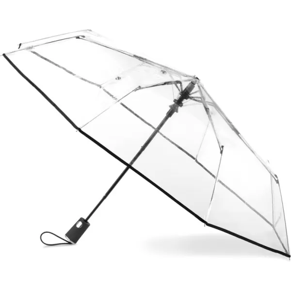 totes Clear Canopy Automatic Open Foldable Umbrella