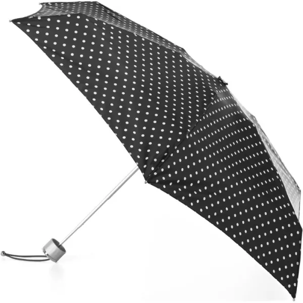 totes Compact Water-Resistant Travel Foldable Umbrella, One Size, Black